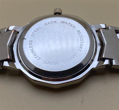 versace stainless steel back water resistant